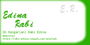edina rabi business card